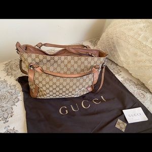 Authentic Beige GG Canvas Miss GG Original Top Handle Bag